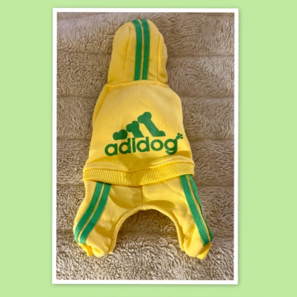 Adidog Pet Cat/Dog Clothes Hoodie Tracksuit  4-Leg Jumpsuit 2-Leg Pullover - Picture 1 of 5